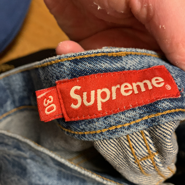 ティファニーSupreme regular jean washed checkerboard