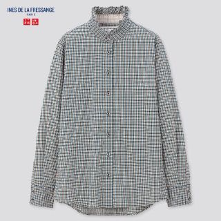 ユニクロ(UNIQLO)のUNIQLO イネス コットンフリルシャツ　(シャツ/ブラウス(長袖/七分))