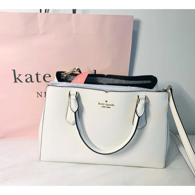 ★新品★ Kate Spade 2way ハンドバッグ ショルダーバッグ 白新学期