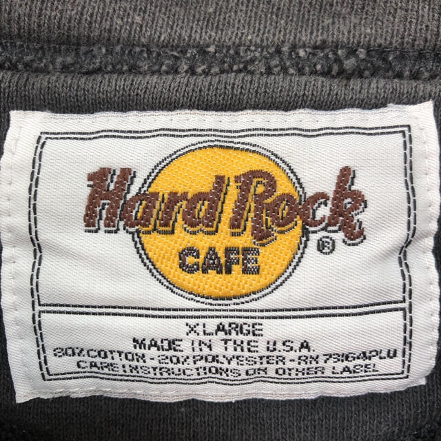 【入手困難】ハードロックカフェ　黒銀　スウェット　USA製ヴィンテージ 90s メンズのトップス(スウェット)の商品写真