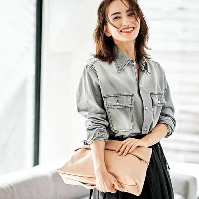 マウポリン様専用dolce.人気完売デニムシャツ グレー 美品の通販 by と