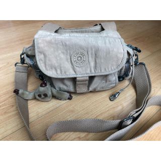 キプリング(kipling)のキプリング　2way  ショルダーバッグ　ハンドバッグ　ナイロン　ベージュ(ショルダーバッグ)