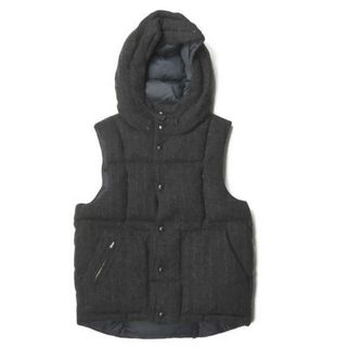 エンジニアードガーメンツ(Engineered Garments)のEngineered Garments エンジニアードガーメンツ カナダ製 down vest-hoody ウールフードダウンベスト S グレー チョークストライプ アウター【中古】【Engineered Garments】(ダウンジャケット)