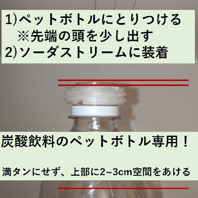 （無色・新２個セット）ソーダストリーム ペットボトル アダプター インテリア/住まい/日用品のキッチン/食器(その他)の商品写真