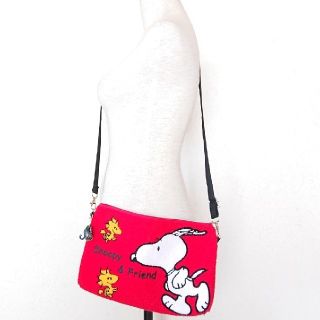 スヌーピー(SNOOPY)のSNOOPY ｽﾇｰﾋﾟｰ&ｳｯﾄﾞｽﾄｯｸ ﾘｽﾄﾚｯﾄ付き３WAYｻｺｯｼｭ(メッセンジャーバッグ)