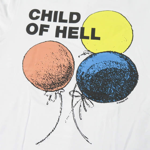 Supreme シュプリーム アメリカ製 15AW Child of Hell Tee プリントクルーネックTシャツ M ホワイト 半袖 風船 バルーン トップス【新古品】【Supreme】