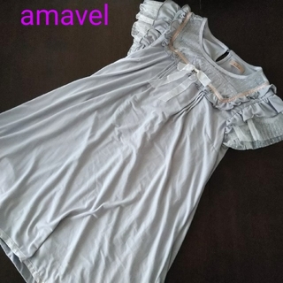 アマベル(Amavel)のamavel グレー✕ピンク　ワンピース(ひざ丈ワンピース)