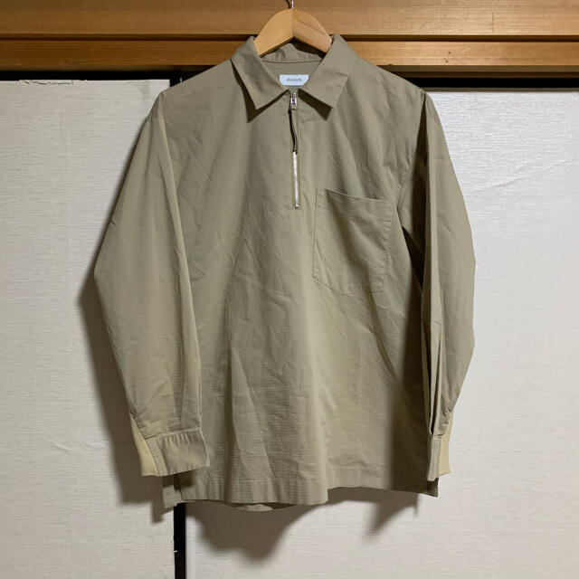 日本製 17ss eN ROUTE half zip ripstop shirt