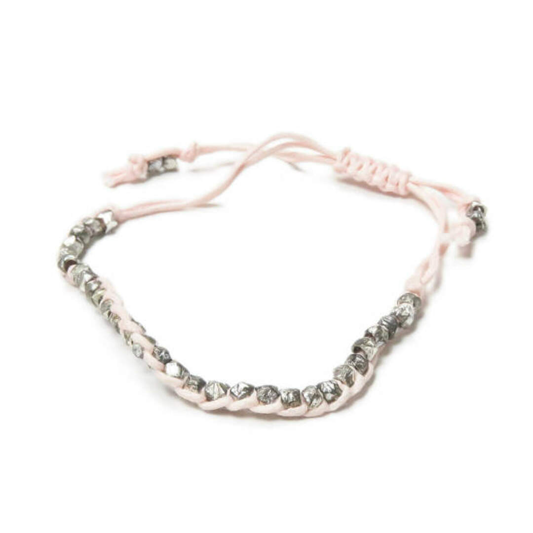 Shashi(シャシ)のshashi シャシ 1R NUGGET BRACELET カラーストーンブレスレット ピンク/シルバー ミサンガ ユニセックス アクセサリー【新古品】【中古】【shashi】 レディースのアクセサリー(ブレスレット/バングル)の商品写真