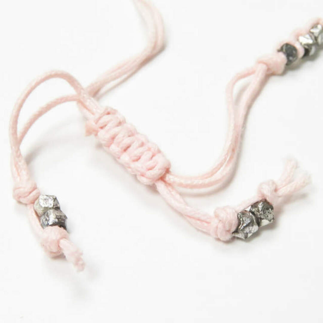 Shashi(シャシ)のshashi シャシ 1R NUGGET BRACELET カラーストーンブレスレット ピンク/シルバー ミサンガ ユニセックス アクセサリー【新古品】【中古】【shashi】 レディースのアクセサリー(ブレスレット/バングル)の商品写真