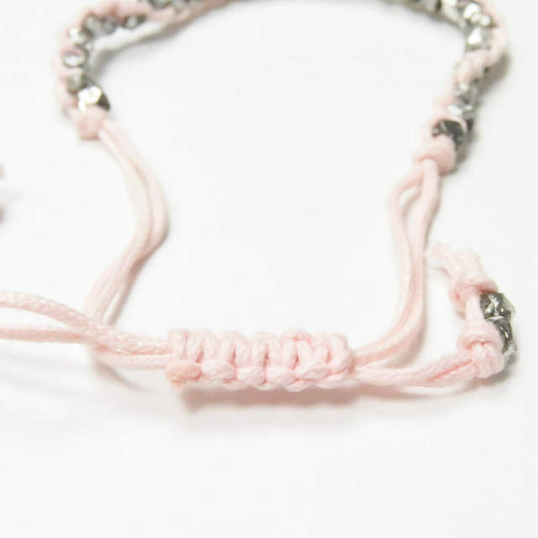 Shashi(シャシ)のshashi シャシ 1R NUGGET BRACELET カラーストーンブレスレット ピンク/シルバー ミサンガ ユニセックス アクセサリー【新古品】【中古】【shashi】 レディースのアクセサリー(ブレスレット/バングル)の商品写真