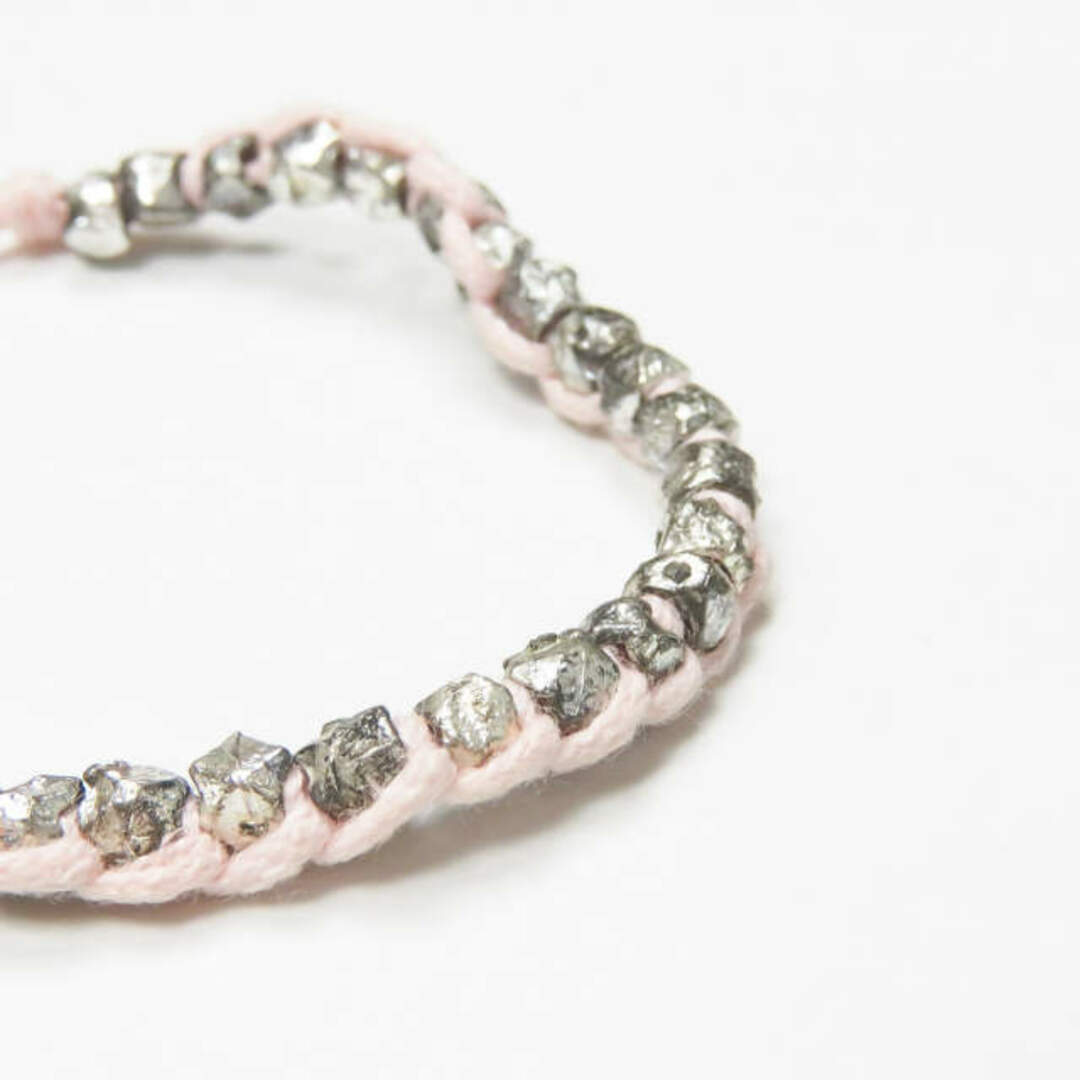 Shashi(シャシ)のshashi シャシ 1R NUGGET BRACELET カラーストーンブレスレット ピンク/シルバー ミサンガ ユニセックス アクセサリー【新古品】【中古】【shashi】 レディースのアクセサリー(ブレスレット/バングル)の商品写真