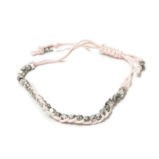 シャシ(Shashi)のshashi シャシ 1R NUGGET BRACELET カラーストーンブレスレット ピンク/シルバー ミサンガ ユニセックス アクセサリー【新古品】【中古】【shashi】(ブレスレット/バングル)