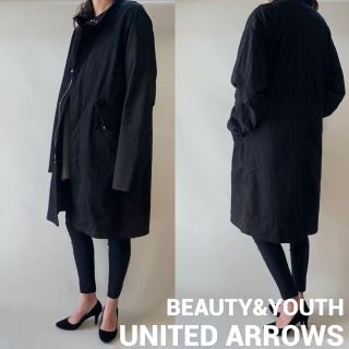 ビューティアンドユースユナイテッドアローズ(BEAUTY&YOUTH UNITED ARROWS)の美品XL ビューティー&ユース バックサテンスタンドカラーコート331(ロングコート)