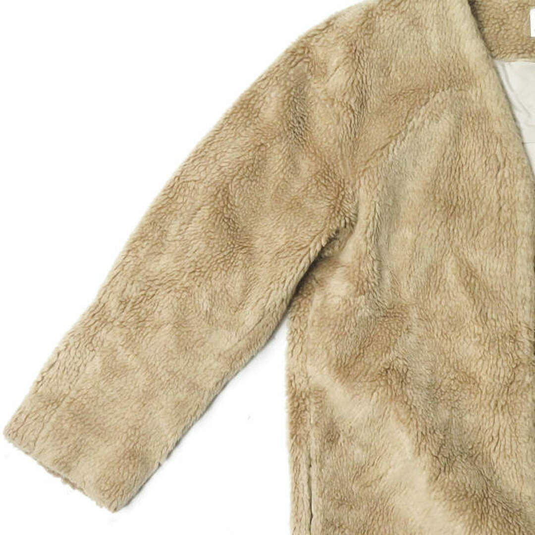 6 ROKU BEAUTY&YOUTH UNITED ARROWS ロク ビューティーアンドユース ユナイテッドアローズ V-NECK FAKE FUR COAT Vネックフェイクファーコート 1625-260-3684 38 ベージュ ボア アウター【6 ROKU BEAUTY&YOUTH UNITED ARROWS】 3