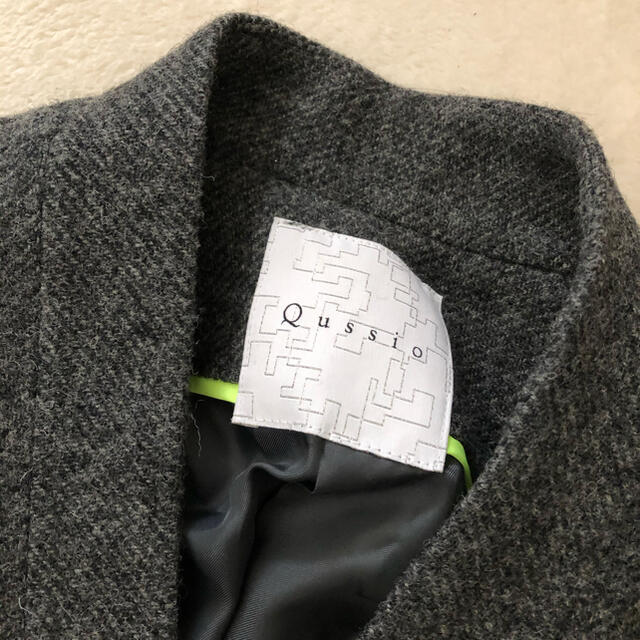 Qussio(クーシオ)のqussio ウールレザードッキングコート レディースのジャケット/アウター(ロングコート)の商品写真