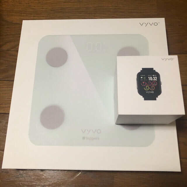 Vyvo 体組成計＋ウェアラブル スマートウォッチ 2点セット 大気汚染測定機能