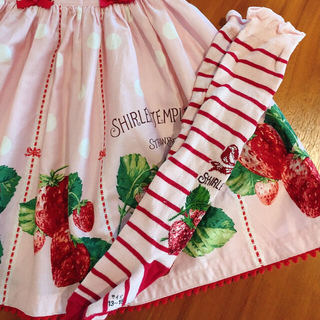 希望あればおまけつき いちご ストロベリー ドット JSK ピンク 100cm 希望あればおまけつき いちご ストロベリー ドット JSK ピンク 100cm