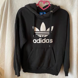 アディダス(adidas)の⚠️5月末古着屋行き⚠️【adidas】ロゴ フーディー パーカー 美品(パーカー)