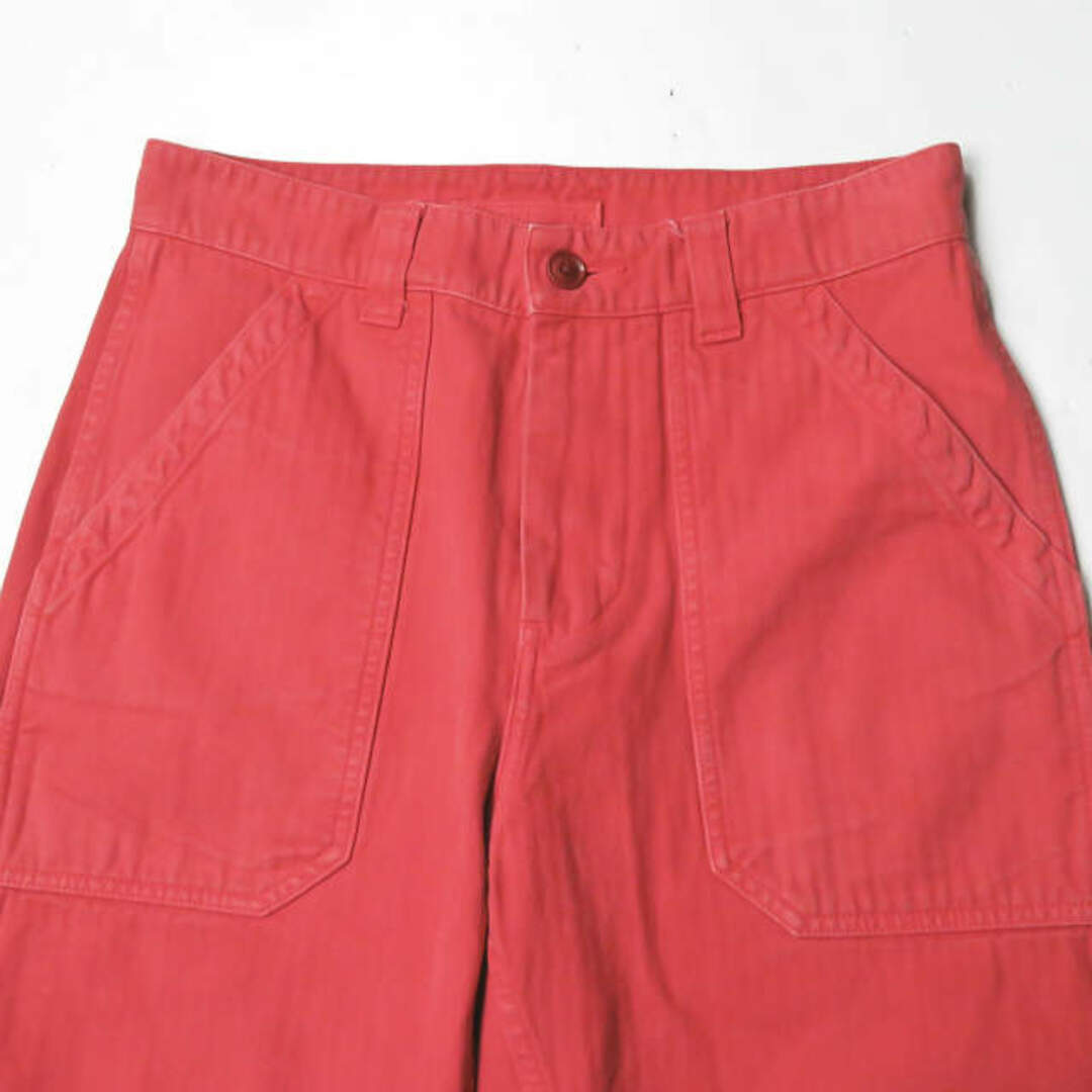 Nigel Cabourn ナイジェルケーボン 日本製 UTILITY SHORTS コットンヘリンボーン ユーティリティーショーツ 8070051049 30 レッド ベイカー ショートパンツ ボトムス【中古】【Nigel Cabourn】 メンズのパンツ(ショートパンツ)の商品写真