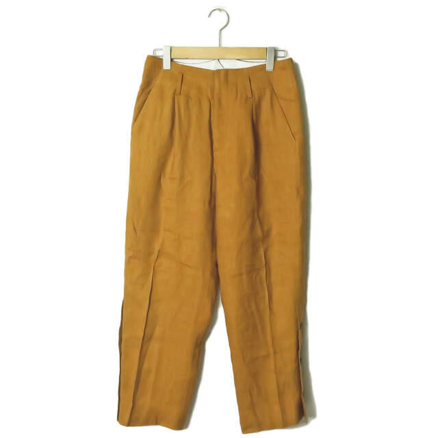 約39cm股上QUWAGI 19SS LINEN 1TUCK PANTS パンツ レディース