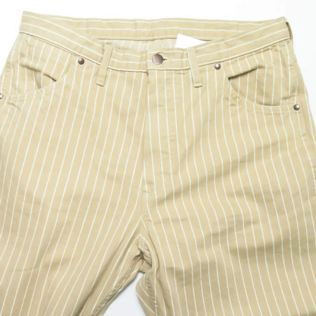 UNUSED(アンユーズド)のUNUSED アンユーズド 19SS 日本製 12oz stripe denim pants 12オンス ストライプデニムパンツ UW0757 3 Beige/White コットン 5ポケット ボトムス【新古品】【中古】【UNUSED】 メンズのパンツ(デニム/ジーンズ)の商品写真