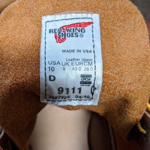 REDWING(レッドウィング)の最終値下げ(新品未使用)RED WING 9111 28.0cm メンズの靴/シューズ(ブーツ)の商品写真