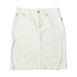 ビューティフルピープル(beautiful people)のbeautiful people ビューティフルピープル 日本製 cotton linen denim skirt コットンリネンデニムタイトスカート 7410107011 34 ホワイト ボトムス【中古】【beautiful people】(ひざ丈スカート)