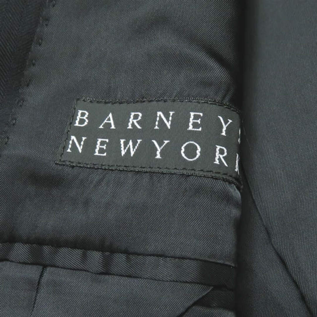 BARNEYS NEW YORK(バーニーズニューヨーク)のBARNEYS NEWYORK バーニーズニューヨーク 日本製 V.B. CANONICO ウールシャドーストライプ2Bテーラードジャケット&ノータックスラックス UF41216399 44 ブラック スーツ セットアップ SUPER 110'S カノニコ【中古】【BARNEYS NEWYORK】 メンズのスーツ(セットアップ)の商品写真