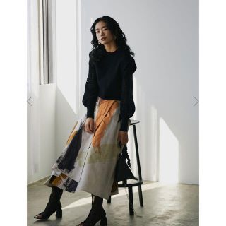 アメリヴィンテージ(Ameri VINTAGE)のLOUISE ART SKIRT(ロングスカート)