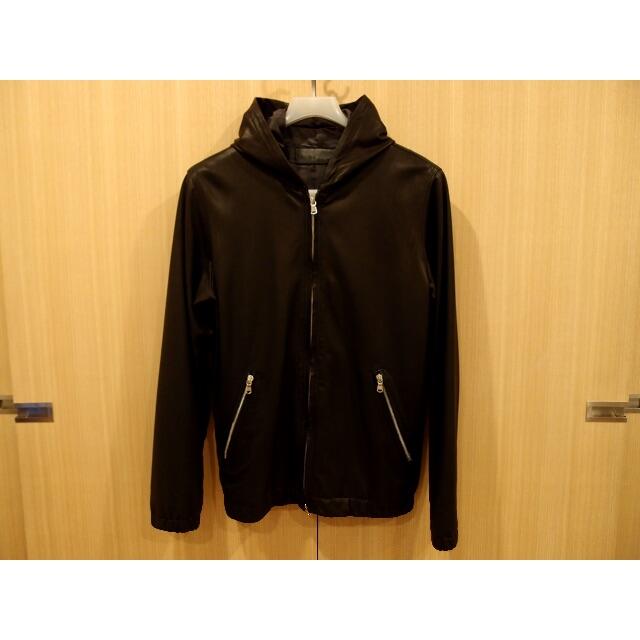 ACANTHUS - leather hooded JKT - M - 美品!! ACANTHUS - leather hooded JKT - M - 美品!!