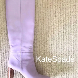 ケイトスペードニューヨーク(kate spade new york)の1度使用　ケイトスペード　ラベンダー色ブーツ(ブーツ)