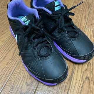 ナイキ(NIKE)のNIKE スニーカー ブラック×パープル 24.0(スニーカー)