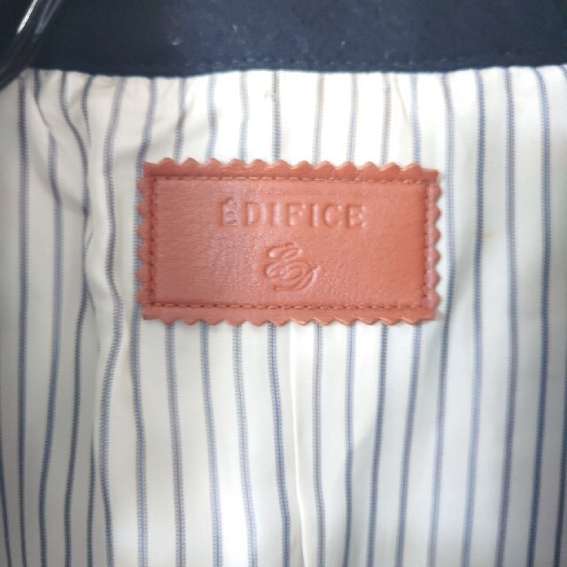 EDIFICE(エディフィス)のEDIFICE　シングルPコート　ネイビー メンズのジャケット/アウター(ピーコート)の商品写真