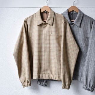 コモリ(COMOLI)のAURALEE 20SS ウールダブルフェイスチェックブルゾン(ブルゾン)