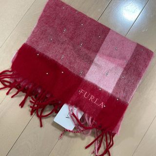 フルラ(Furla)の【週末限定値下げ】 新品　FURLA フルラ　マフラー　チェック　ビジュー(マフラー/ショール)