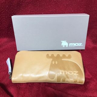 新品・未使用　モズ　moz　ラウンドファスナー長財布　キャメル(財布)