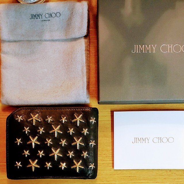 JIMMY CHOOスタースタッズレザー2つ折り財布