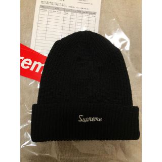 シュプリーム(Supreme)のSupreme Loose Gauge Beanie シュプリーム 黒 ビーニー(ニット帽/ビーニー)