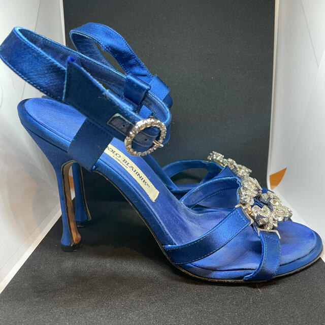 MANOLO BLAHNIK マノロブラニク ハイヒール ブルー サイズ38 MANOLO BLAHNIK マノロブラニク ハイヒール ブルー サイズ38