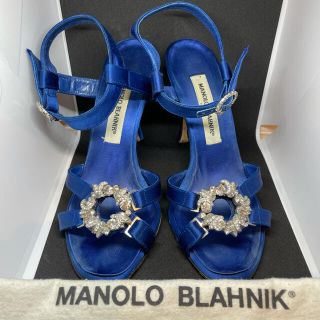 マノロブラニク(MANOLO BLAHNIK)のMANOLO BLAHNIK マノロブラニク　ハイヒール　ブルー　サイズ38(ハイヒール/パンプス)