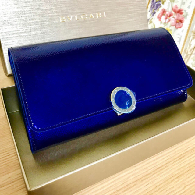 最新号掲載アイテム BVLGARI メンズ 長財布 ブラック×ブルー kids