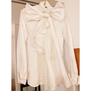 ラルフローレン(Ralph Lauren)のラルフローレン リボンブラウス　フリルブラウス　未使用(シャツ/ブラウス(長袖/七分))