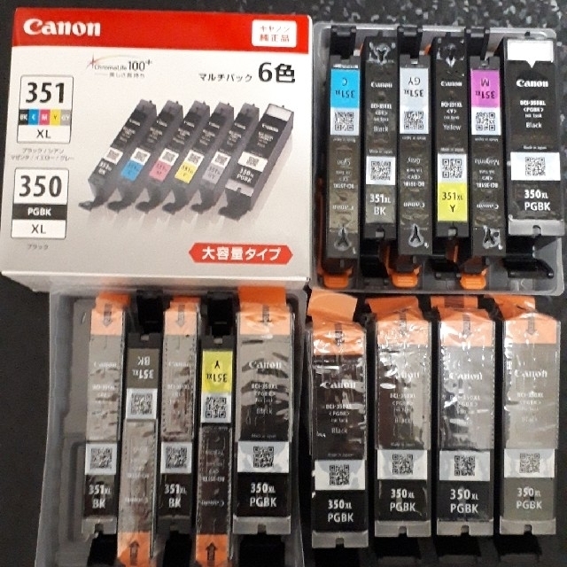 新品未開封　Canon 純正インクカートリッジ6色セット 351XL 350XL