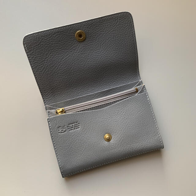 新品【ILBISONTE】イルビゾンテ　二つ折り財布　グレー
