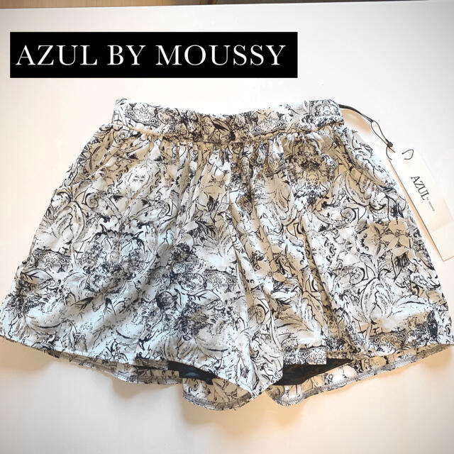 AZUL by moussy(アズールバイマウジー)の新品タグ付き！アズールバイマウジー花柄のミニスカート風ショートパンツ レディースのパンツ(ショートパンツ)の商品写真