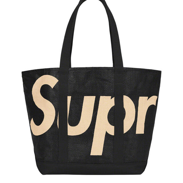 Supreme Raffia Tote トートバッグ ブラックトートバッグ