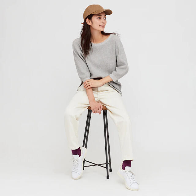 UNIQLO(ユニクロ)のまとめ売り！UNIQLO 七分袖ワッフルクルーネックTユニクロユー +J  レディースのトップス(カットソー(長袖/七分))の商品写真