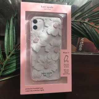 ケイトスペードニューヨーク(kate spade new york)の新作★ケイトスペード iPhone 11 花柄 ホーリーホック 日本未発売(iPhoneケース)