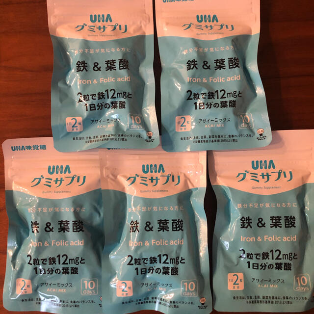 UHA味覚糖(ユーハミカクトウ)のUHA味覚糖　グミサプリ　20粒×5パック 食品/飲料/酒の健康食品(その他)の商品写真